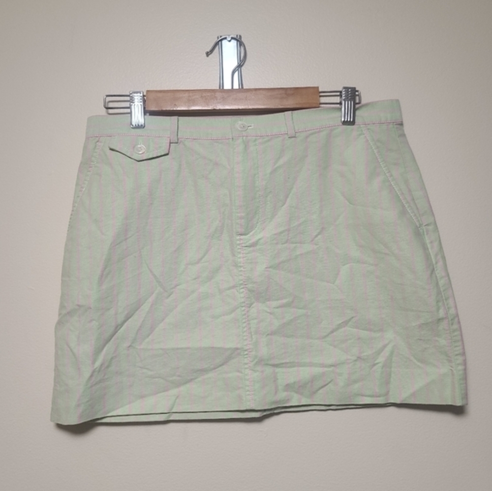 Ralph Lauren Green Mini Skirt Casual Resort Wear Size 8